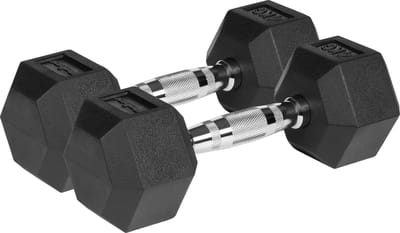 Rebel Active Serie - Hexagonale Gevulkaniseerde Halters - 2x4 kg - Duurzaam Ontwerp - Veilig Gebruik