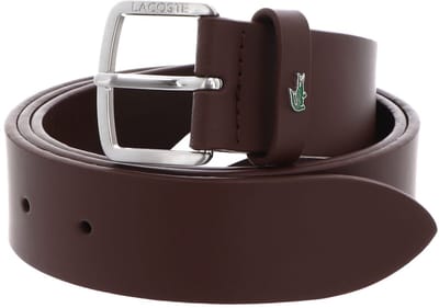 LACOSTE Leren Riem Plain Leather Belt W95 Dragonfly Used Donkerbruin