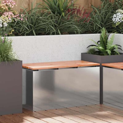 vidaXL Tuinbank Zilver 80 x 40 x 43 cm Gegalvaniseerd staal
