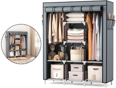 Dressing Kasten - Kledingkast - Kledingkasten Slaapkamer - Organizer - Grijs