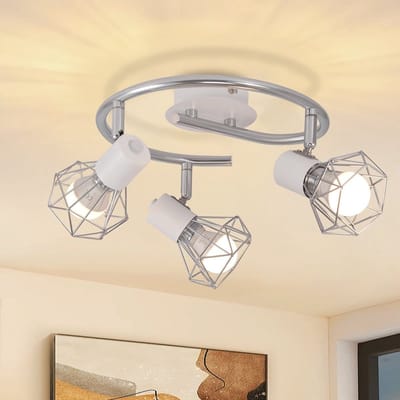 NETTLIFE Opbouwspot - Moderne Plafondspot | rond Spotje - 3 lichts - E14 - L 250 mm - Wit - Keuken | Woonkamer | Slaapkamer-excl. lichtbron