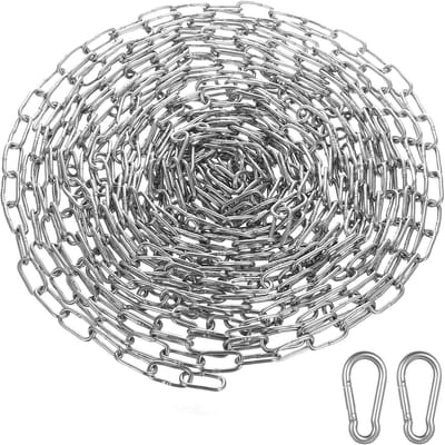 Roestvrijstalen Ketting van 1.5 mm x 6 m, Ideaal voor Hangende Projecten, Hondenhalsband en Tuinaccessoires