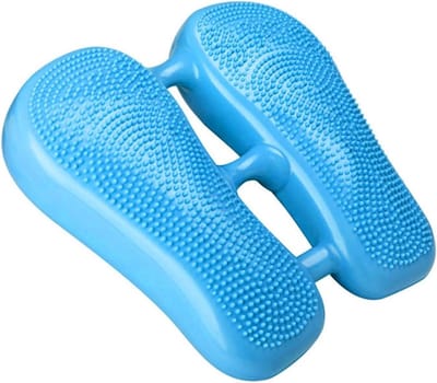 Opblaasbare stepper - Stepper - Voetmassage - Yoga - Fitness - Antislip pedaal - Gewichtsverlies voor vrouwen - 33*37*7cm - Blauw