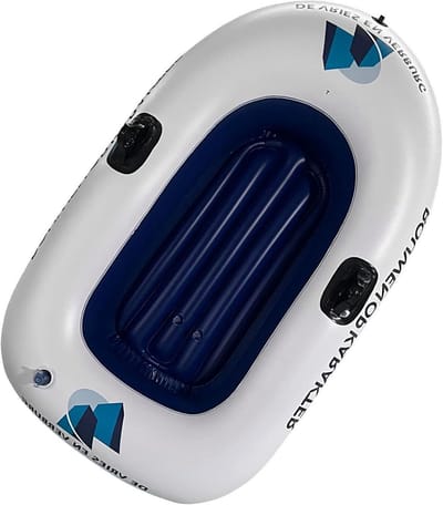 Opblaasboot - Drijvend Ligvlot - Relaxen op water - Versterkt frame - 145x91 cm - Enkel attribuut