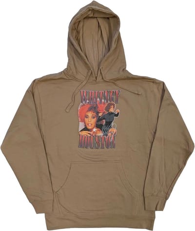 Whitney Houston - 90s Homage Hoodie/trui - S - Bruin