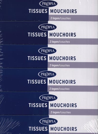 Tissues - 2 laags wit papier - 6 dozen van 100 stuks