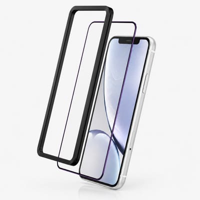 3mk, Screenprotector Gehard Glas geschikt voor iPhone 11 / iPhone Xr 2 Stuks, Zwart / Transparant