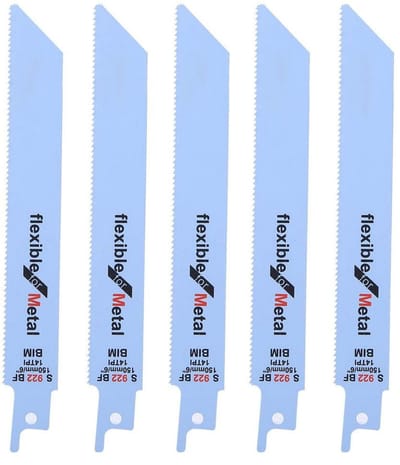 Dailygoods- Reciprocityzaagbladen Set 5-delig - Hoogwaardig Koolstofstaal - Snijden van Hout/Kunststof/Metaal - Lengte 150mm - Dikte 0,9mm - Professioneel Ontwerp - Zaagbladen