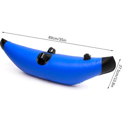 2 stks Kajak PVC Opblaasbare Outrigger Vlotter Kajak Boot Vissen Staande Vlotter Stabilisator blauw