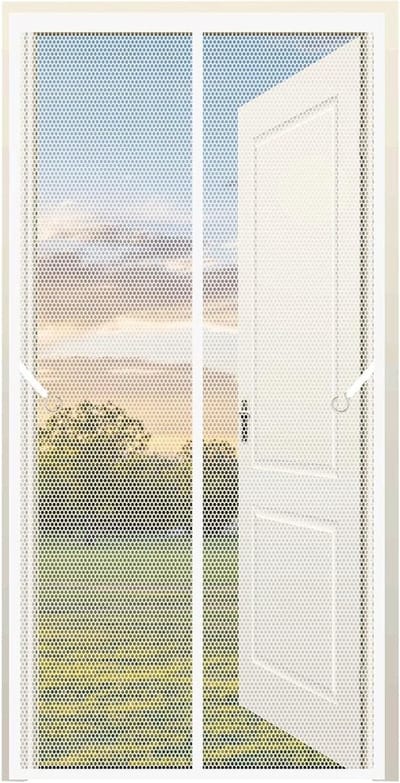 Horren voor Ramen - Muggenhor Raam - Insecten Buiten Houden - Automatische Sluiting - 50 x 150 cm - Wit