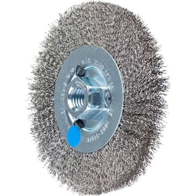 PFERD TOOLS Ronde borstel ongetordeerd RBU Ø 115 x 12 mm M14 Ø roestvrijstalen draad 0,30 voor haakse slijpers POS RBU 11512/M14 INOX 0,30 43502202 1 stuk(s)