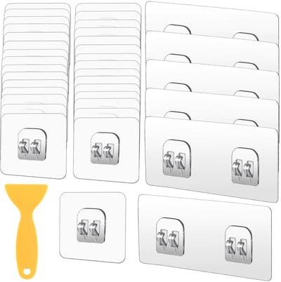 Dailygoods- Haak 36 Stuks - Zelfklevende Haak - Douchehaak - Keukenhaak - Badkamerhaak - Waterdicht en Duurzaam - Plakhaak