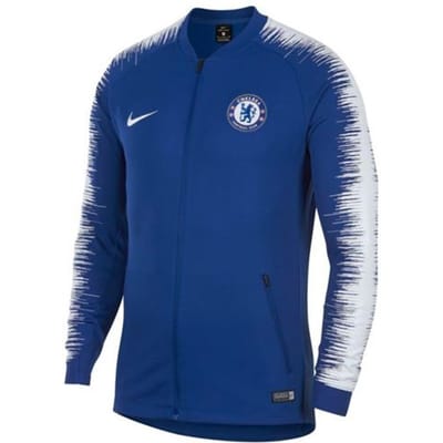Nike Chelsea Logo Print Losse Pasvorm Lange Mouwen Jas Heren jassen Blauw AA3330-495 S blue