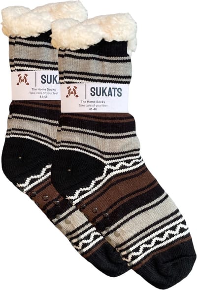 Sukats® Huissokken - Homesocks - Maat 41-46 - Antislip Sokken - Fluffy Sokken - Huissokken Heren - Slofsokken - Variant 106 - Meerdere Maten en Varianten - Verwarmde Sokken