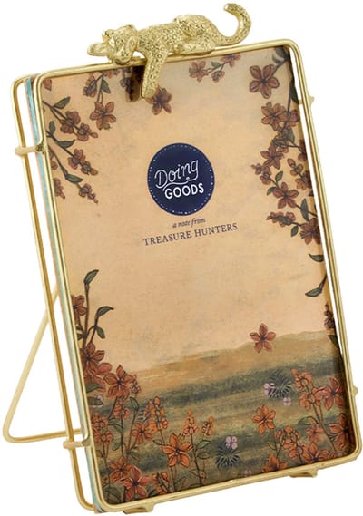 Doing Goods Jenna Leopard Frame Large - Gold Matt