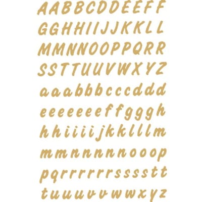 Etiket HERMA 4152 8mm letters A-Z goud op transparant 238 stuks