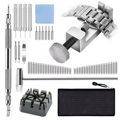 145 Delige Horloge reparatie Set - Horloge pin verwijderaar - Horloge gereedschap - Staal - Pinnetjes voor je Horloge - Horlogeband inkortset - LOUZIR