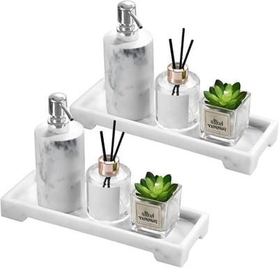 Antislip siliconen badkamer- en sieradendienbladen, set van 2, rechthoekig, multifunctioneel en duurzaam voor keuken en badkamer
