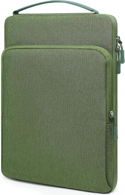 Draagbare 13 Inch Laptop Sleeve en Tas voor MacBook Air, Pro, iPad Pro/Air en Surface Pro in Grasgroen - Bescherming, Stijl en Functionaliteit