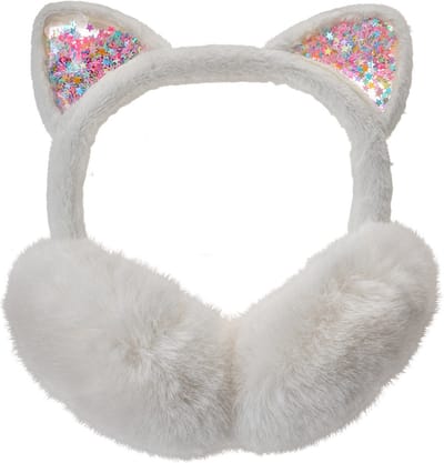 Clayre & Eef Oorwarmers Kinderen one size Wit Polyester