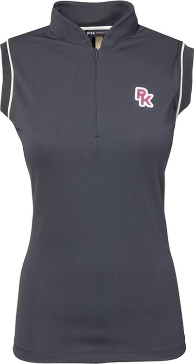 PK International - Performanco Polo - Polo - Mouwloos - onzichtbare rits - Renoir - Donkerblauw - Charcoal - S/36