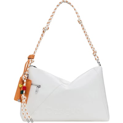 Desigual schoudertas Half Logo Leiria 2.0 Shoulder Bag Beige Crude crème