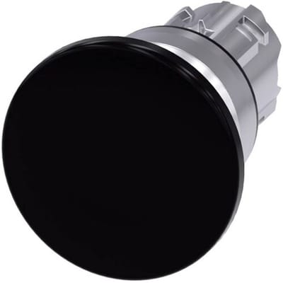 Siemens 3SU10501BD100AA0 3SU1050-1BD10-0AA0 Paddestoelschakelaar Metalen frontring, Hoogglans Plunjer Zwart Draai-ontgrendeling 1 stuk(s)