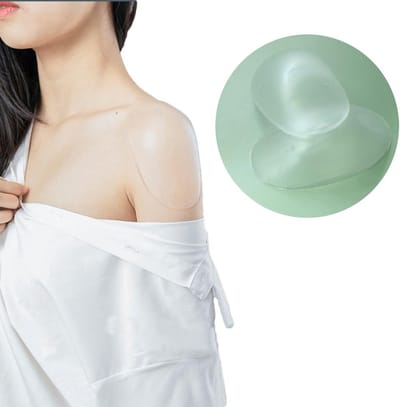 Shoulder Pads Silicone Soft Self Adhesive Anti-Slip Invisible Shoulder Pads Push Up Self Adhesive Shoulder Enhancer for Woman Man