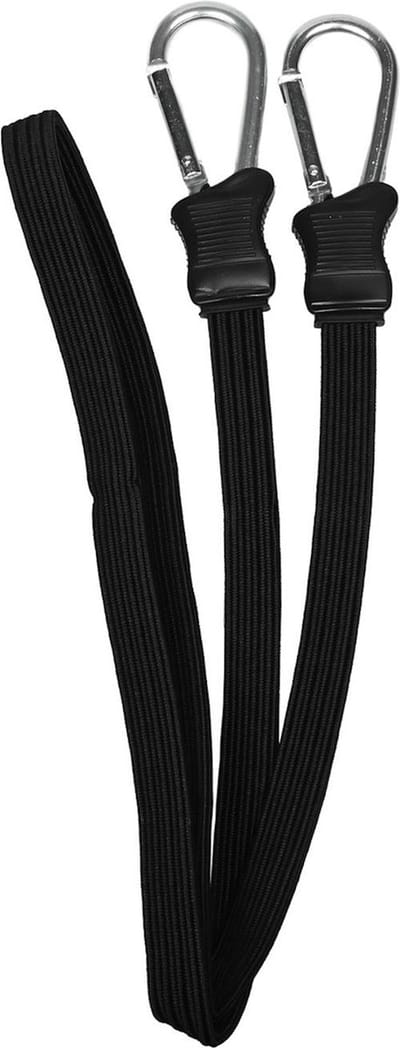 Benson Elastiek plat 120 cm - met karabijnhaak - uitrekbaar tot 2400 cm - 40 N belasting