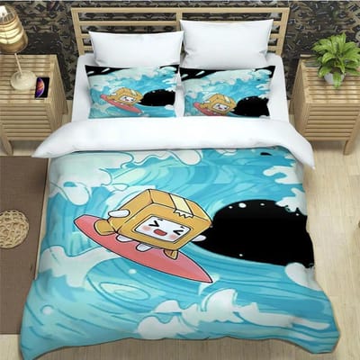 Lankybox Foxy Boxy Schattige Beddengoed Collecties Prachtige Bedbenodigdheden Set Dekbedovertrek Beddekbed Set Beddengoed Set Luxe Verjaardagscadeau EU Twin 135x200cm