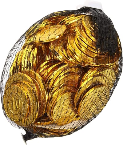 Nep Piratenmunten - Speelgoed Geld - Feestdecoratie - Realistische Uitstraling - 3.8 cm Diameter - Goud