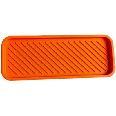 1 STKS Siliconen Spons Houder Keuken Spons Houder, Siliconen Spoelbak Organizer Dienblad Organizer Dienblad Voor Badkamer, Zeepdispenser Orange&1pc veelkleurig