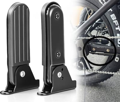 Voetsteuntjes - 2 stuks - Elektrische Fatbike - Voetsteunen - Universele Voetsteunen voor Fatbike - Metalen Steuntjes Achter - Voetsteuntjes geschikt voor Ouxi - Zwart
