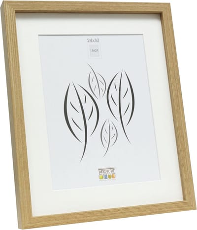 Deknudt Frames fotolijst - eik met passe-partout - 18x24 cm / 24x30 cm