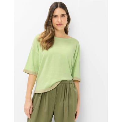 Brax Dames Shirt  Style NOEMI lime green, licht groen, maat 32