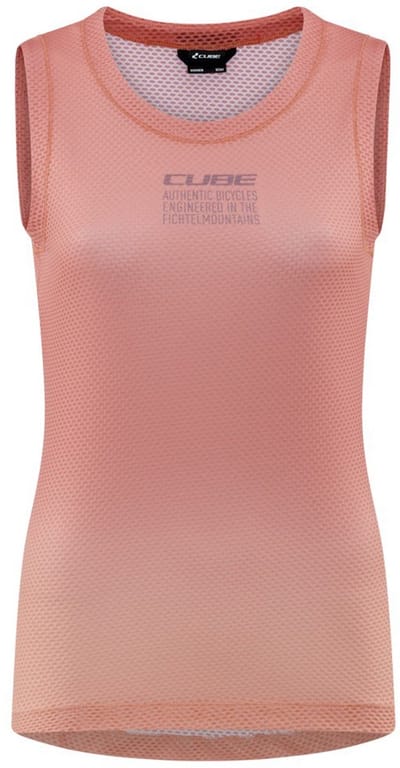 CUBE Fietsshirt WS BASELAYER SHIRT MESH SLEEVELESS CORAL L (40)