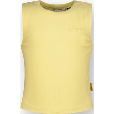 Vingino Girls Basic-crop Rib Top Top Summer Yellow Size: 10 | Outlet | Unisex | Geel