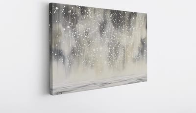 Saammp Canvas Schilderij - Grijs - wit - Abstract - 45x30 - Foto op canvas - Wanddecoratie - Muurdecoratie Woonkamer - Slaapkamer decoratie - Canvas Print