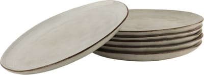 OTIX - Bordenset 6 Persoons - Dinerborden - Borden - Beige - 26,5cm - Keramiek - LILY