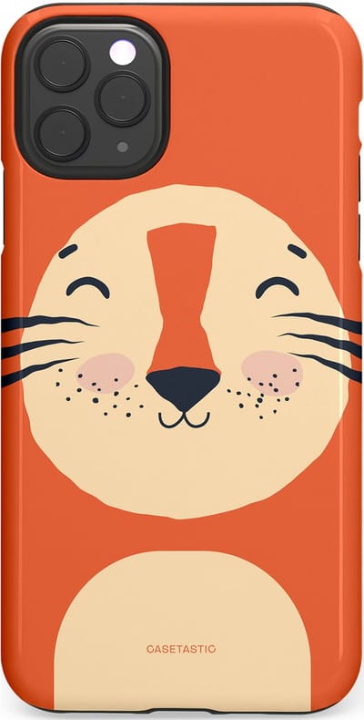Casetastic hoesje geschikt voor Apple iPhone 11 Pro Max - Dubbellaagse bescherming - Knuffelkopjes tijger - Fashion Case - Terracotta Zand