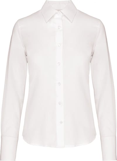 Kariban Dames non-iron blouse lange mouwen K538 - White - 4XL
