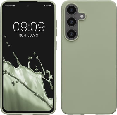 kwmobile telefoonhoesje geschikt voor Samsung Galaxy S25 FE - Hoesje voor smartphone - Back cover in grijsgroen