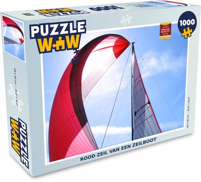 Puzzel Rood zeil van een zeilboot - Legpuzzel - Puzzel 1000 stukjes volwassenen