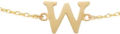 New Bling 9NBG-901W Gouden Armband met Letter W - 6mm - Ankerschakel - 16+1+1cm - 14 Karaat - Goud