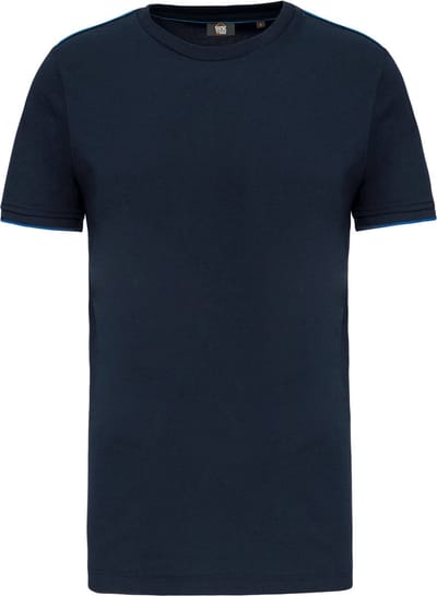WK. Designed To Work T-shirt Day To Day korte mouwen WK3020 - Navy / Light Royal Blue - XXL