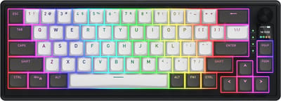 HATOR Skyfall Pro Wireless 65 toetsenbord Gamen USB + RF Wireless + Bluetooth QWERTY Amerikaans Engels Zwart, Grijs