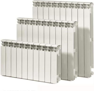 Verwarmingselement - Verwarming radiator - Ruimte verwarmen - Lichtgewicht aluminium - 10 elementen - Wit