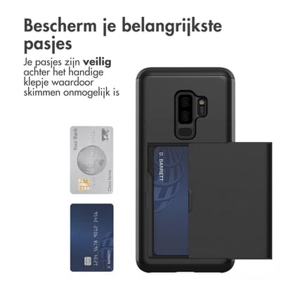 imoshion Hoesje met Pasjeshouder - Geschikt voor Samsung Galaxy S9 Plus - Zwart