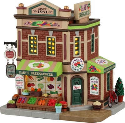 Lemax - Gary's Greengrocer, B/o Led - Kersthuisjes & Kerstdorpen