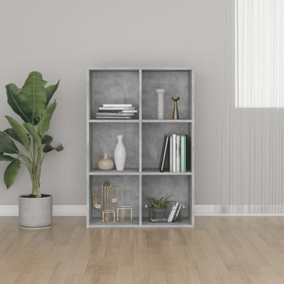 vidaXL - Boekenkast/dressoir - 66x30x98 - cm - bewerkt - hout - betongrijs